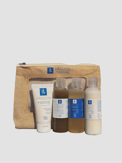 Coffret Soin Marin Mains : Lait Corps, Bain d'algues, Gel douche et crème mains