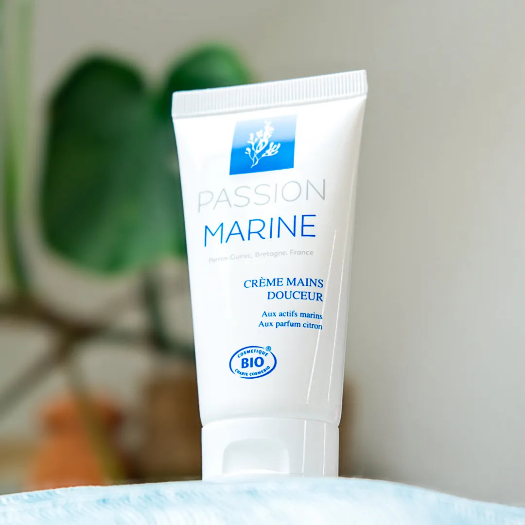 Crème mains aux actifs marins, parfum citron