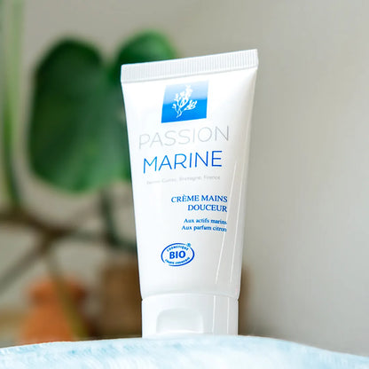 Crème mains aux actifs marins, parfum citron